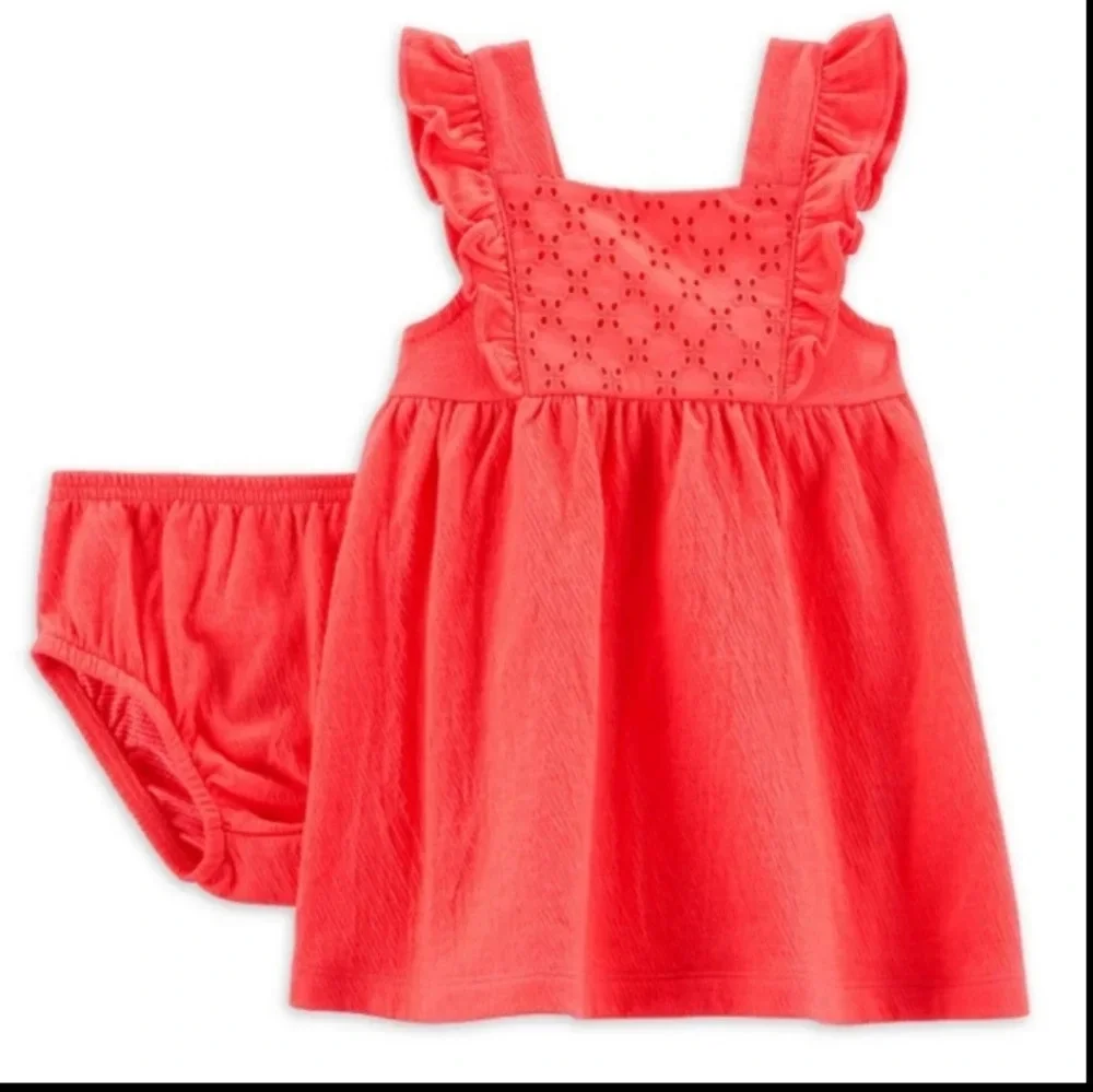 Bundle of Three Pieces Baby Girl Dress Size 0-3 Months